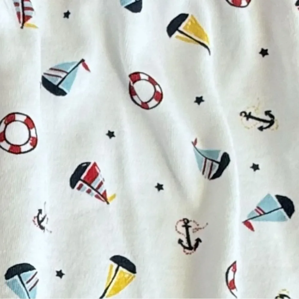 Kissy Kissy Baby Girl 2 Piece Sleeveless Embroidered Nautical Outfit. 3-6 Months